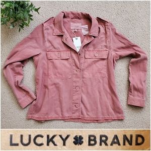 Lucky Brand Dusty Rose Utility Shirt Jacket - S/P